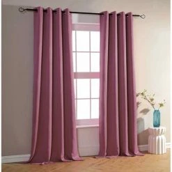 UNIVERS DECOR Rideau Occultant 140 X 260 Cm Couleurs "Pop" - 1 Panneau Occultant - Rose Poudre