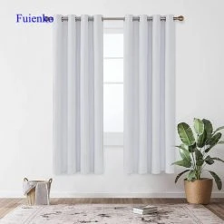 OUSUDELA Paire De Rideaux Occultant Blanc Cassé 132*274cm -Rideau et tringle Soldes 2024 64498583 3