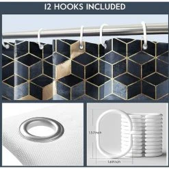 KAEJYIUT Rideau De Douche Marbre,Blanc Rideau De Douche Textile Pour Hôtel/Spa/Ferme,Standard Size Rideau De Douche Imperméable Et Lavable 8 KAEJYIUT Rideau De Douche Marbre,Blanc Rideau De Douche Textile Pour Hôtel/Spa/Ferme,Standard Size Rideau De Douche Imperméable Et Lavable -Rideau et tringle Soldes 2024 64703888 4