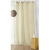 HOMEMAISON Voilage Ignifugé M1 Non Feu Aspect Polyester/Lin Crème 150 X 260 Cm - Crème