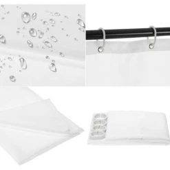 BDD Rideau De Douche Fleur Rue Rideau De Douche Impression Polyester Imperméable Rideau De Douche -Rideau et tringle Soldes 2024 65375899 4