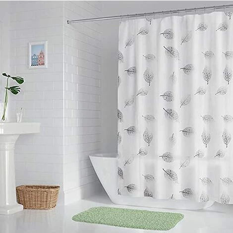 YIDOMDE Rideau De Salle De Bain, 180 X 180 Cm, Rideau De Douche/baignoire Avec Crochets, Rideau Imperméable/antimois/antibactérien, Rideau Lavable En Machine, Rideau De Douche Imperméable 2 YIDOMDE Rideau De Salle De Bain, 180 X 180 Cm, Rideau De Douche/baignoire Avec Crochets, Rideau Imperméable/antimois/antibactérien, Rideau Lavable En Machine, Rideau De Douche Imperméable – Image 2