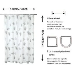 YIDOMDE Rideau De Salle De Bain, 180 X 180 Cm, Rideau De Douche/baignoire Avec Crochets, Rideau Imperméable/antimois/antibactérien, Rideau Lavable En Machine, Rideau De Douche Imperméable 8 YIDOMDE Rideau De Salle De Bain, 180 X 180 Cm, Rideau De Douche/baignoire Avec Crochets, Rideau Imperméable/antimois/antibactérien, Rideau Lavable En Machine, Rideau De Douche Imperméable -Rideau et tringle Soldes 2024 65745903 4