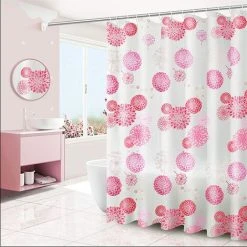 YIDOMDE Rideaux De Douche, Rideau Pour Salle De Bain, Tissu Imperméable Épais Rideaux, Tissu Impermeable Et Anti-moisissure Rideau De Bain - 180 X 200 Cm (Fleurs Fraîches)