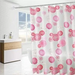 YIDOMDE Rideaux De Douche, Rideau Pour Salle De Bain, Tissu Imperméable Épais Rideaux, Tissu Impermeable Et Anti-moisissure Rideau De Bain - 180 X 200 Cm (Fleurs Fraîches) -Rideau et tringle Soldes 2024 65745910 5