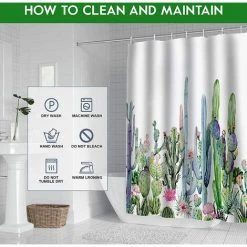 YIDOMDE Rideau Douche,Rideau De Douche Cactus 180x180 Imperméable Anti Moisissure Rideau De Douche En Tissu Polyester Avec 12 Crochets 9 YIDOMDE Rideau Douche,Rideau De Douche Cactus 180x180 Imperméable Anti Moisissure Rideau De Douche En Tissu Polyester Avec 12 Crochets -Rideau et tringle Soldes 2024 65745984 5