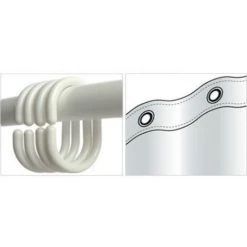 YIDOMDE Rideau Baignoire180 X 180 Cm,Anti Moisissure,Impermeable,Tissu Polyester,à Oeillet,Grand Rideaux Douche,Lavable En Machine -Rideau et tringle Soldes 2024 65746141 3