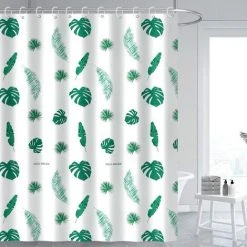 YIDOMDE Rideau De Douche Imperméable Anti-moisissure - 180 X 200 Cm - Lavable - Antibactérien - Avec 12 Anneaux De Rideau De Douche (Green-shuye) 8 YIDOMDE Rideau De Douche Imperméable Anti-moisissure - 180 X 200 Cm - Lavable - Antibactérien - Avec 12 Anneaux De Rideau De Douche (Green-shuye) -Rideau et tringle Soldes 2024 65746568 4