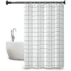 YIDOMDE Rideau De Douche Avec Conception De Treillis, Lavables, Séchage Rapide Anti-moisissure Et Antibactérien Pour Douche Et Baignoire 180 X 180 Cm (71 X 71 Inch) (Blanc)