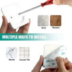 HKLFFJA Support De Tringle De Rideau De Douche Autocollant Support De Tringle De Douche Pour Mur Support De Tringle Blanc Support Mural Pour Tringle De Rideau De Douche (tringle De Rideau De Douche Non Incluse) -Rideau et tringle Soldes 2024 65747448 3