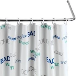 WENKO Barre De Douche Angle Universelle, Tringle Douche Angle, Longueur Adaptable Avec 3 Possibilités De Combinaison, à Percer, Matériel De Fixation Inclus, Aluminium - Plastique, Ø 2 Cm, Brillant