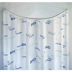 WENKO Barre De Douche Arrondie Extensible, Barre De Douche Télescopique, Longueur Adaptable, à Percer, Matériel De Fixation Inclus, Aluminium Inox, 80x80 - 90x90 Cm, ø2.5 Cm, Blanc -Rideau et tringle Soldes 2024 6578300 5