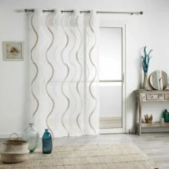 LC Rideau Avec Oeillets, Taupe 140 X 240 Cm, Voile Sa