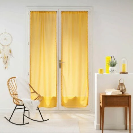 LC Paire De Rideau Avec Passe Tringle, Moutarde 2 X 7 1 LC Paire De Rideau Avec Passe Tringle, Moutarde 2 X 7