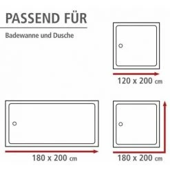 WENKO Rideau De Douche Antimoisissure Mr Deer Comfort Flex, Rideau De Douche Original, Lavable En Machine Et Waterproof, 10 Anneaux Rideau De Douche Intégrés, Polyester, 180x200 Cm, Noir - Blanc - Blanc -Rideau et tringle Soldes 2024 6578938 4