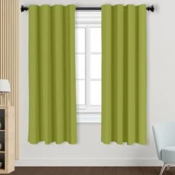 YIENJAOY Rideaux Occultants Isolant Thermique, Rideaux Pour Chambre Fille, Design Moderne à Oeillets, 108x137 CM , 2 Pièces,3#