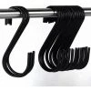 KAEJYIUT Lot De 30 Crochets En S En Acier Inoxydable Crochet En Forme De S Crochets En Métal Crochets Pour Cuisine Salle De Bain Chambre à Coucher, (Noir) (Black)