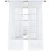 WOLTU Lot De 2 Rideaux En Voile Transparents.140x245cm Blanc VH5511ws-2