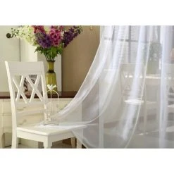 WOLTU Lot De 2 Rideaux En Voile Transparents.140x245cm Blanc VH5511ws-2 7 WOLTU Lot De 2 Rideaux En Voile Transparents.140x245cm Blanc VH5511ws-2 -Rideau et tringle Soldes 2024 65894241 3