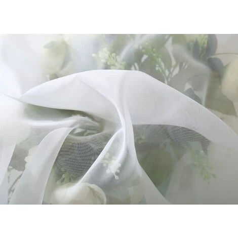 WOLTU Lot De 2 Rideaux En Voile Transparents.140x245cm Blanc VH5511ws-2 5 WOLTU Lot De 2 Rideaux En Voile Transparents.140x245cm Blanc VH5511ws-2 – Image 5