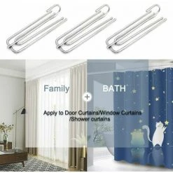 FVO 24 PCS Crochets à Rideau épais Crochets De Rideau épais Pour Rideau En-tête à Plis Pincés, Rideau De Porte, Rideau De Fenêtre -Rideau et tringle Soldes 2024 66999067 4