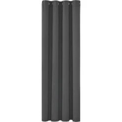 GGNRALNY Rideaux Occultants Isolant Thermique, 140x260 CM (Largeur X Hauteur), Rideaux Pour Salon Et Chambre, Design Moderne à Oeillets, Gris Foncé, 1Pièces