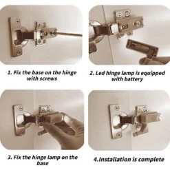 VOCTEIN Lampe à Capteur LED à Charnière, Veilleuse Universelle Pour Placard, Lot De 10 (blanc Chaud) 8 VOCTEIN Lampe à Capteur LED à Charnière, Veilleuse Universelle Pour Placard, Lot De 10 (blanc Chaud) -Rideau et tringle Soldes 2024 67414656 4