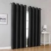 SKECTEN Lot De 2 Rideaux Occultants Thermiques - 140 X 240 Cm - Noir
