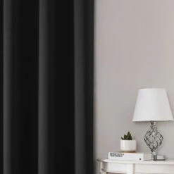 SKECTEN Lot De 2 Rideaux Occultants Thermiques - 140 X 240 Cm - Noir -Rideau et tringle Soldes 2024 68006176 3