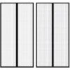 VidaXL Rideau De Porte Contre Insectes 210x100cm 2 Pcs Magnétique Noir - Noir
