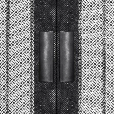 VidaXL Rideau De Porte Contre Insectes 210x100cm 2 Pcs Magnétique Noir - Noir 3 VidaXL Rideau De Porte Contre Insectes 210x100cm 2 Pcs Magnétique Noir - Noir – Image 3