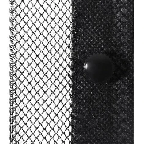 VidaXL Rideau De Porte Contre Insectes 210x100cm 2 Pcs Magnétique Noir - Noir 4 VidaXL Rideau De Porte Contre Insectes 210x100cm 2 Pcs Magnétique Noir - Noir – Image 4