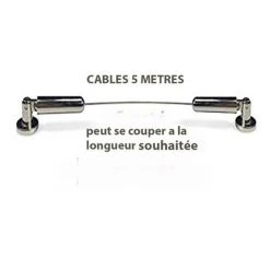 SECODIR Kit Tringle Câble 5m Orientable Laiton Nickel Satiné - Nickel Mat -Rideau et tringle Soldes 2024 8194421 3