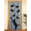 WENKO® Rideau De Porte Chat Et Papillon - Bambou - 90 X 200 Cm - 90 X 200 - Gris