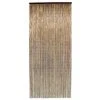 MOREL - Rideau De Porte Acajou Bâtonnets Bambou Vernis - 90x200 Cm
