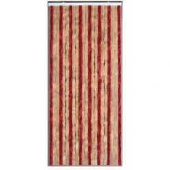 MOREL - Rideau De Porte Florence Chenilles 90x220 Cm - Vanille, Griotte