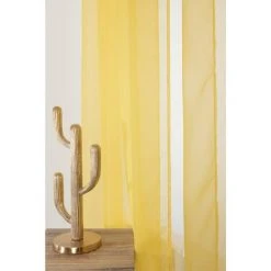 RIDEAUDISCOUNT Paire De Voilages 135 X 240 Cm à Oeillets Mat Classique Simple Jaune Yuzu - Jaune 9 RIDEAUDISCOUNT Paire De Voilages 135 X 240 Cm à Oeillets Mat Classique Simple Jaune Yuzu - Jaune -Rideau et tringle Soldes 2024 8847365 5