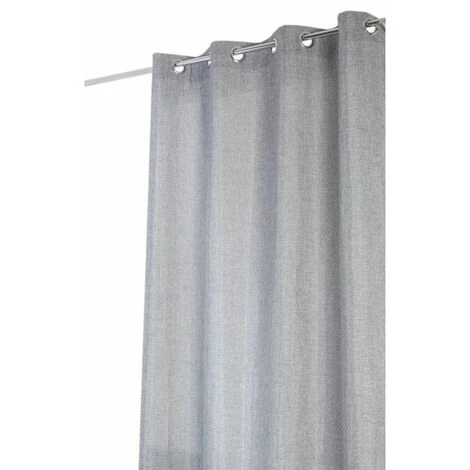 RIDEAUDISCOUNT Rideau Tamisant Authentique à Oeillets 140 X 240 Cm Chiné Gris - Gris 2 RIDEAUDISCOUNT Rideau Tamisant Authentique à Oeillets 140 X 240 Cm Chiné Gris - Gris – Image 2