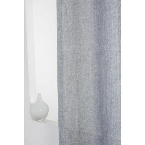 RIDEAUDISCOUNT Rideau Tamisant Authentique à Oeillets 140 X 240 Cm Chiné Gris - Gris 3 RIDEAUDISCOUNT Rideau Tamisant Authentique à Oeillets 140 X 240 Cm Chiné Gris - Gris – Image 3