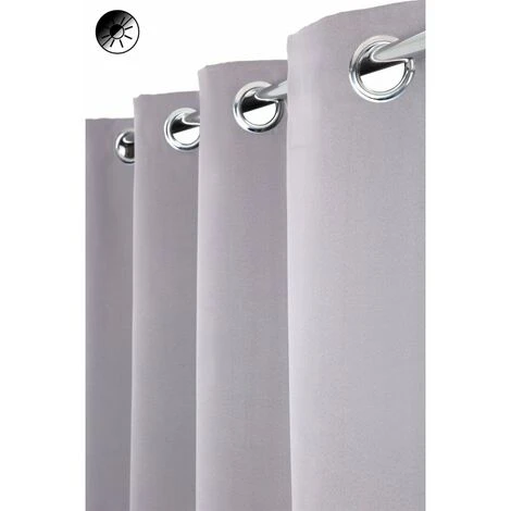 RIDEAUDISCOUNT Rideau Occultant 140 X 240 Cm à Oeillets Mat Lourd Solide Uni Gris - Gris 1 RIDEAUDISCOUNT Rideau Occultant 140 X 240 Cm à Oeillets Mat Lourd Solide Uni Gris - Gris