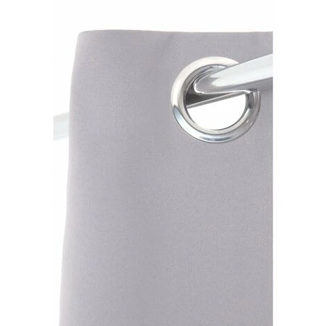 RIDEAUDISCOUNT Rideau Occultant 140 X 240 Cm à Oeillets Mat Lourd Solide Uni Gris - Gris 5 RIDEAUDISCOUNT Rideau Occultant 140 X 240 Cm à Oeillets Mat Lourd Solide Uni Gris - Gris – Image 5